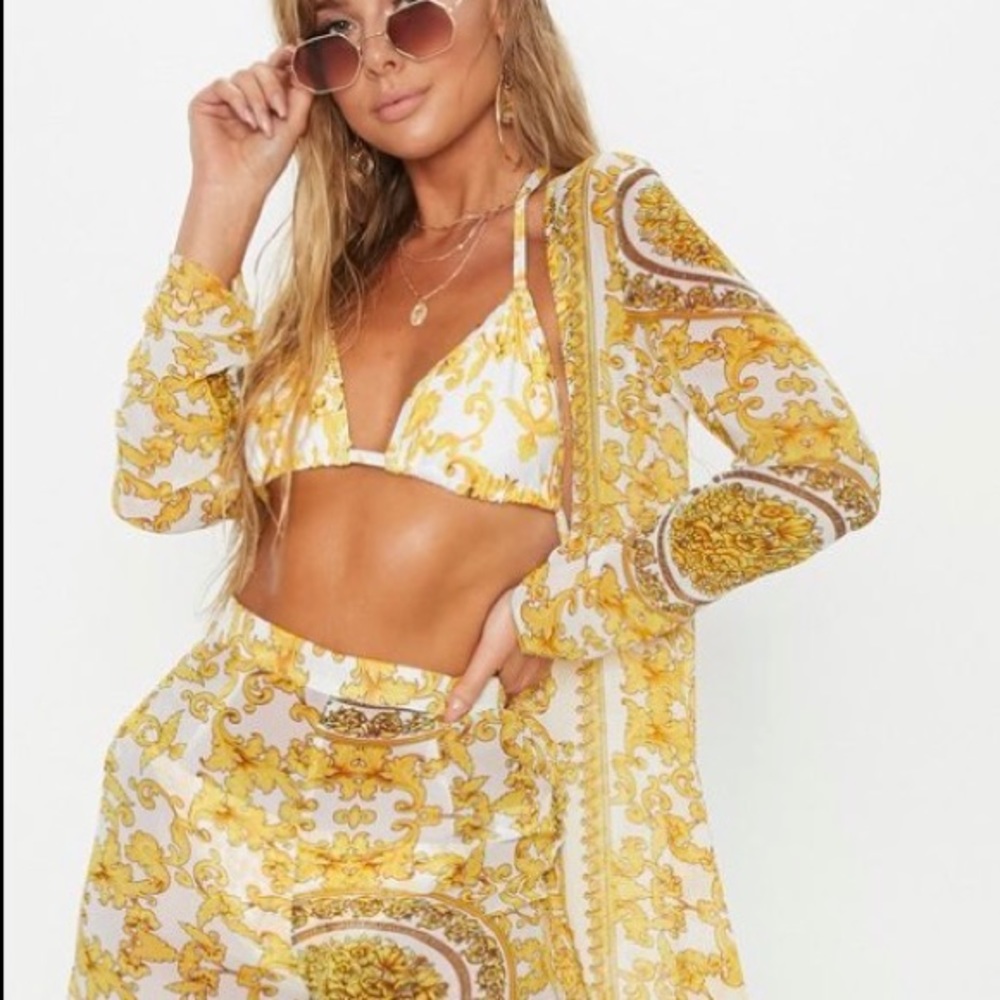 Beach pant bikini top jacket